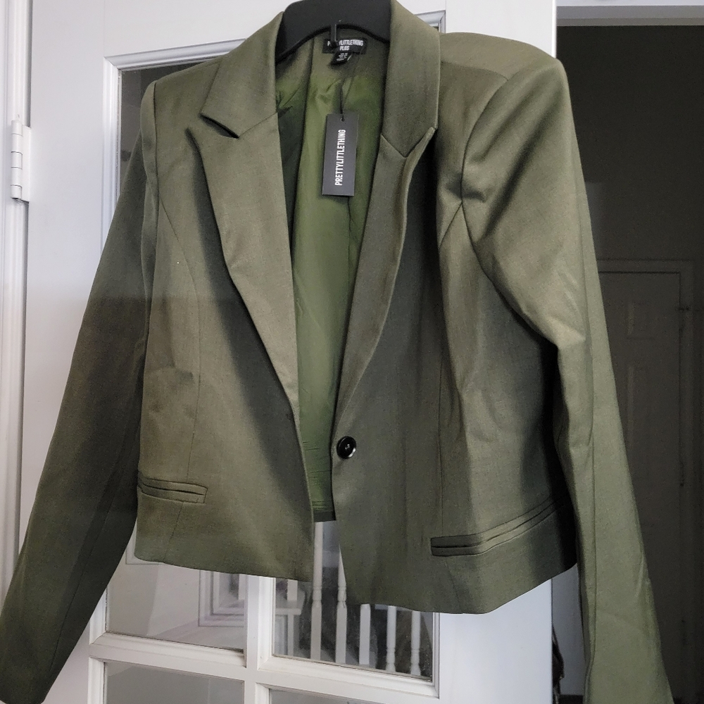 Pretty Little Things Green Blazer Jacket